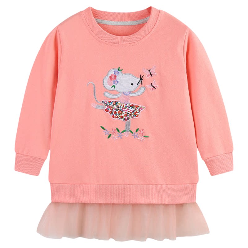 女童卫衣卡通印花儿童长袖套头衫中小童运动衫girl sweatshirt