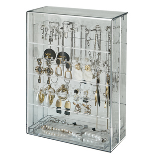 耳环首饰展示架项链挂架耳饰防尘挂式手饰品收纳盒神器亚克力立式