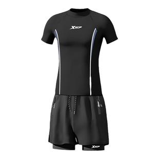 特步泳衣男款泡温泉男生上衣成人游泳裤大码青少年泳衣男士套装备