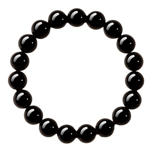 【普陀山正品】天然黑曜石招财聚财手串转运珠护身男女同款手链