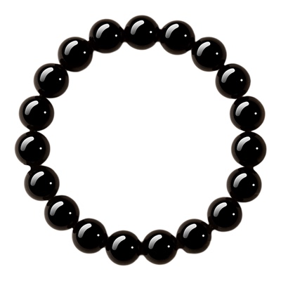 【普陀山正品】黑曜石招财手串