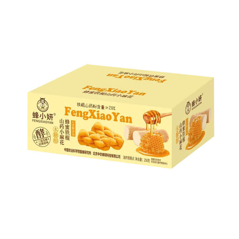 农科院旗舰店蜂小妍蜂蜜铁棍山药小麻花258g小吃饼干国货零食品牌