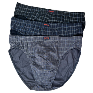 健将男士内裤中腰纯棉透气立体裤裆运动简约100%棉无痕三角男内裤