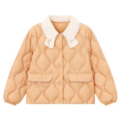 【三防】笛莎女童装儿童轻薄羽绒服短款官方秋冬装大童小香风外套