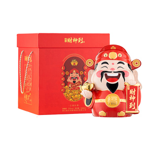 石花财神到酒53度三香型白酒招财酒送礼摆柜收藏宴请1888ml礼盒装