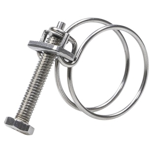 304不锈钢双钢丝箍喉箍卡扣紧固抱箍管夹橡胶水管卡油管卡箍管箍