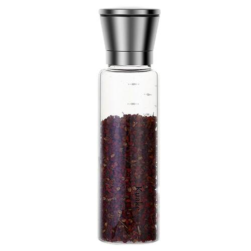 不锈钢胡椒研磨器手动高端研磨瓶海盐黑白胡椒粒花椒磨粉神器家用