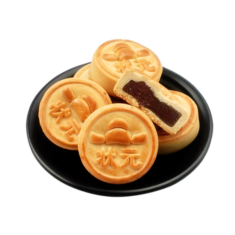 天津特产桂顺斋状元饼传统清真老字号红豆沙馅软香酥酥饼糕点零食