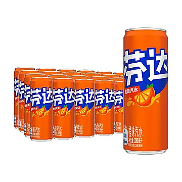 可口可乐芬达橙味汽水330ml*24罐联名款