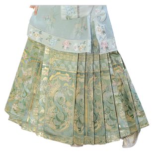 晚香玉珏 织金长款传统马面汉服半身裙新中式国风女森女部落原创