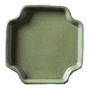 陶瓷花盆接水盘四方六方复古小号创意托盘花托盆栽底座花盆垫底盘