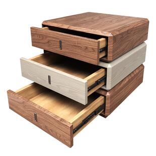 旋转床头柜实木轻奢高级感2025新款家用卧室简约创意式床头柜收纳