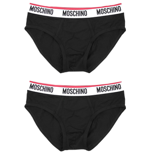 moschino/莫斯奇诺棉质透气底裤男士2件装三角裤内裤A1392 4300
