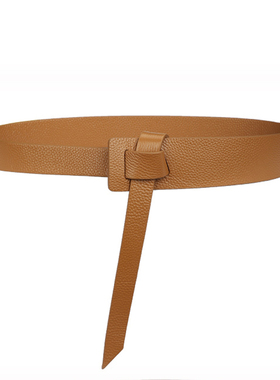 头层牛皮封外配毛衣子收宽腰带