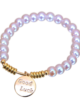 人造天女伴粉日本akoya珍珠手链