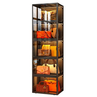 包包收纳神器家用放包包的置物架盒子防尘展示柜包架大包包放置架