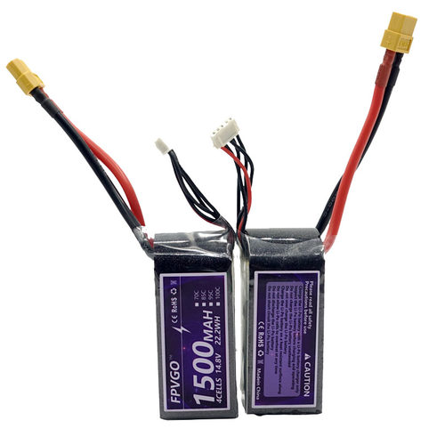 穿越机 锂电池 FPVGO 1500 4S 100C暴力 C数足 固定翼航模2200mah
