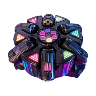 ktv闪光灯舞厅酒吧蹦迪灯单车房旋转全彩光束声控七彩灯舞台灯光