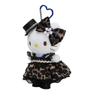 正版HelloKitty豹纹裙包挂件kt公仔玩偶钥匙扣包包挂饰送女生礼物