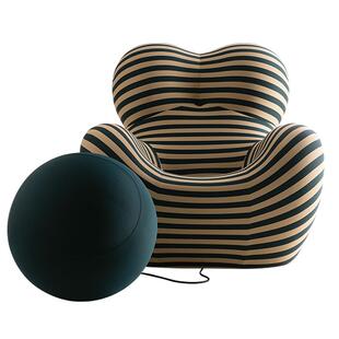 意式轻奢海绵单人休闲椅简约设计师客厅阳台舒适妈妈的怀抱懒人椅