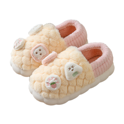 饭团包跟棉拖鞋女秋冬季