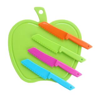 儿童塑料刀幼儿园用安全水果刀具不伤手玩具菜刀小刀案板砧板套装