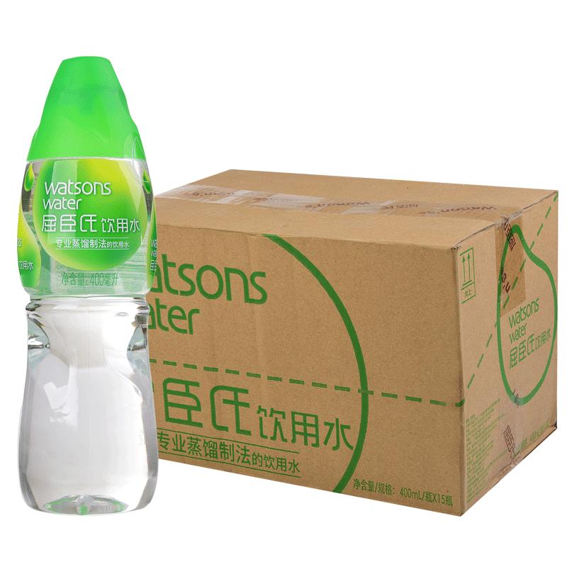 屈臣氏蒸馏制法饮用蒸馏水500ml*6瓶 小瓶装可蒸馏面膜补水