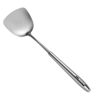 304不锈钢加厚防烫锅铲 家用厨房单个一体德国长柄厨具 炒菜铲子