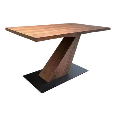 北美黑胡桃木餐桌家用北欧全实木餐厅桌子原木书桌简约长方形饭桌
