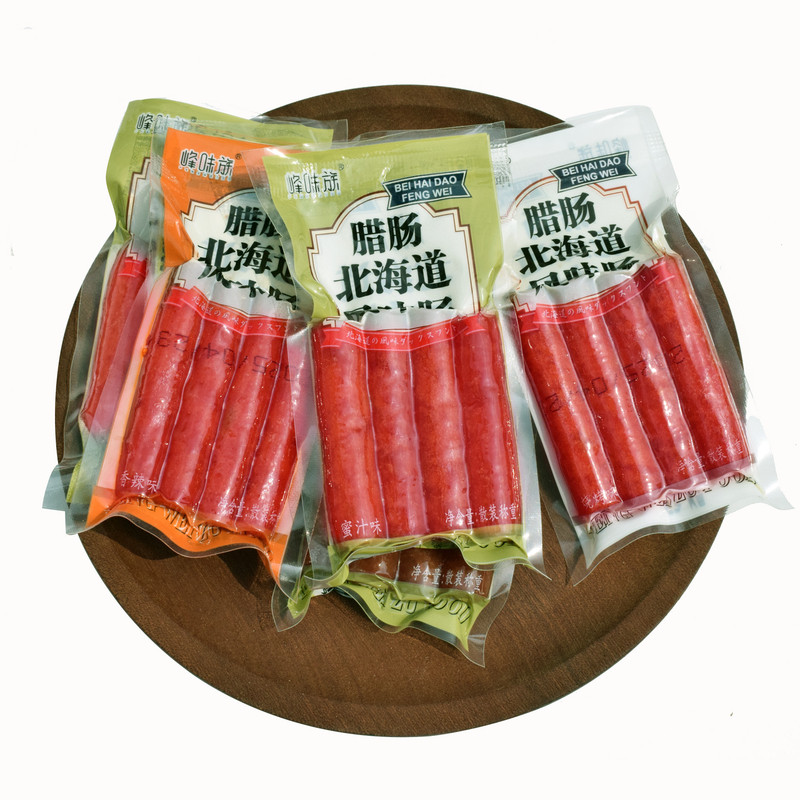 峰味族猪肉腊肠开袋即食香而不腻