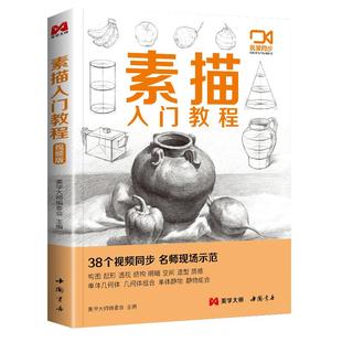 素描基础教程 视频同步教学 画画入门技法书籍美术考级教材成人零基础初学者自学绘画铅笔画手绘临摹本画册全套实用课程