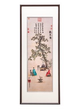 宋徽宗听琴图宋代美学手工苏绣画