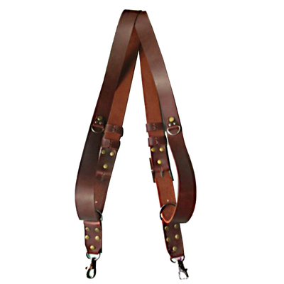 真牛皮手工双肩复古创意相机带