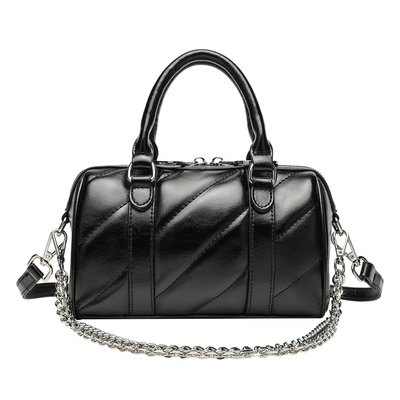 轻奢女包真皮斜跨枕头包