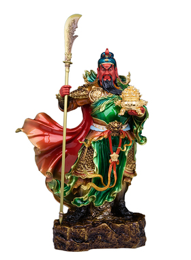 关公神像铜彩文武聚宝站像武财神关二爷关公铜像公司店铺供奉摆件