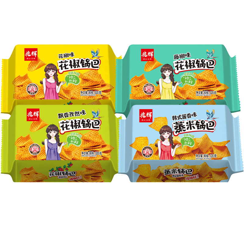 山西兆辉花椒锅巴大片脆香混合味