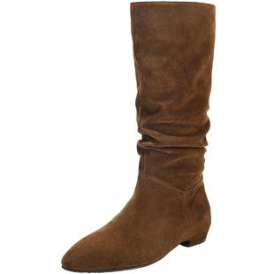 争气同款百丽女靴子复古美拉德西部靴新款高筒靴小个子堆堆长筒靴