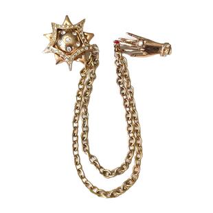 Vintage古董首饰复古文艺宫廷胸针珍珠玫瑰花毛衣门襟夹衬衣领夹