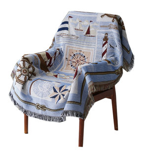 复古美式盖布巾挂毯棉麻沙发垫老虎椅背靠巾单双人沙发毯床盖毯子