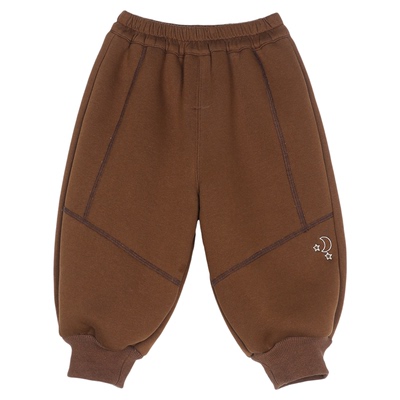 小O爸男婴童 宝宝加绒保暖裤子冬季2025新款婴儿厚款密密绒卫裤