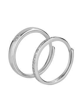 轻奢抖音款日系情侣戒指定制刻字