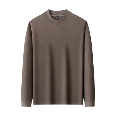 高档双面德绒男士半高领卫衣T恤