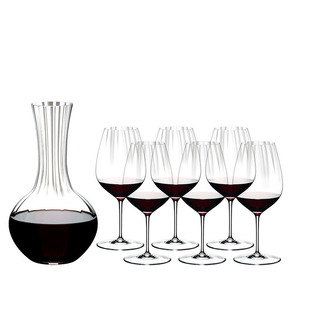 奥地利RIEDEL 棱镜系列醒酒器红葡萄酒杯7件套装杯子酒具 礼盒装