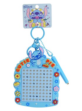 水豚噜噜史迪奇小马宝莉钥匙扣拱形磁吸钢珠画板挂件儿童玩具包饰