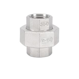 4分304不锈钢管件1/2三通活接内丝外牙弯头对丝DN15阀门接头配件