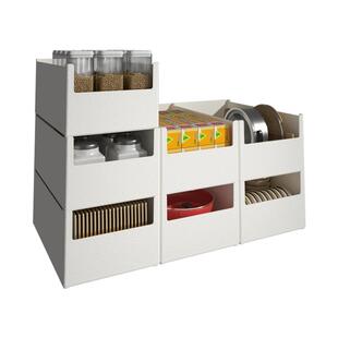 禧天龙直角收纳盒橱柜收纳筐厨房储物盒子桌面边柜抽屉零食整理盒