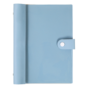 活页本外壳软皮活页夹单卖b5不硌手8孔金属夹大容量文件夹a5笔记本本子透明封面替芯手账本初中生高中生专用