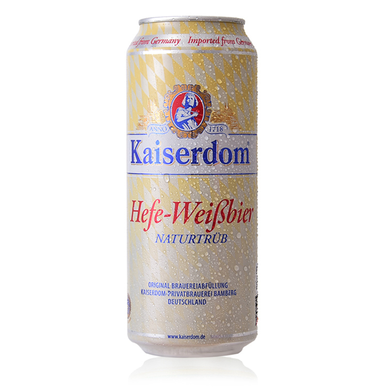 德国原装进口Kaiserdom白啤酒500ml*24听整箱