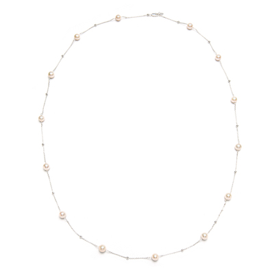 S925纯银天然淡水珍珠项链