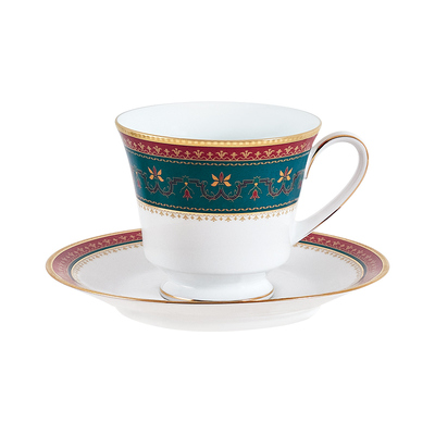 Noritake则武咖啡杯碟壁画装饰